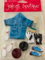 EK Success Jolee’s Boutique Sticker 3D BOWLING GAME TIME BOWLING