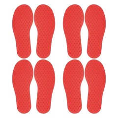 4 Pairs Feet Markers for Classroom Plastic Floor Foot Shaped Markers Red