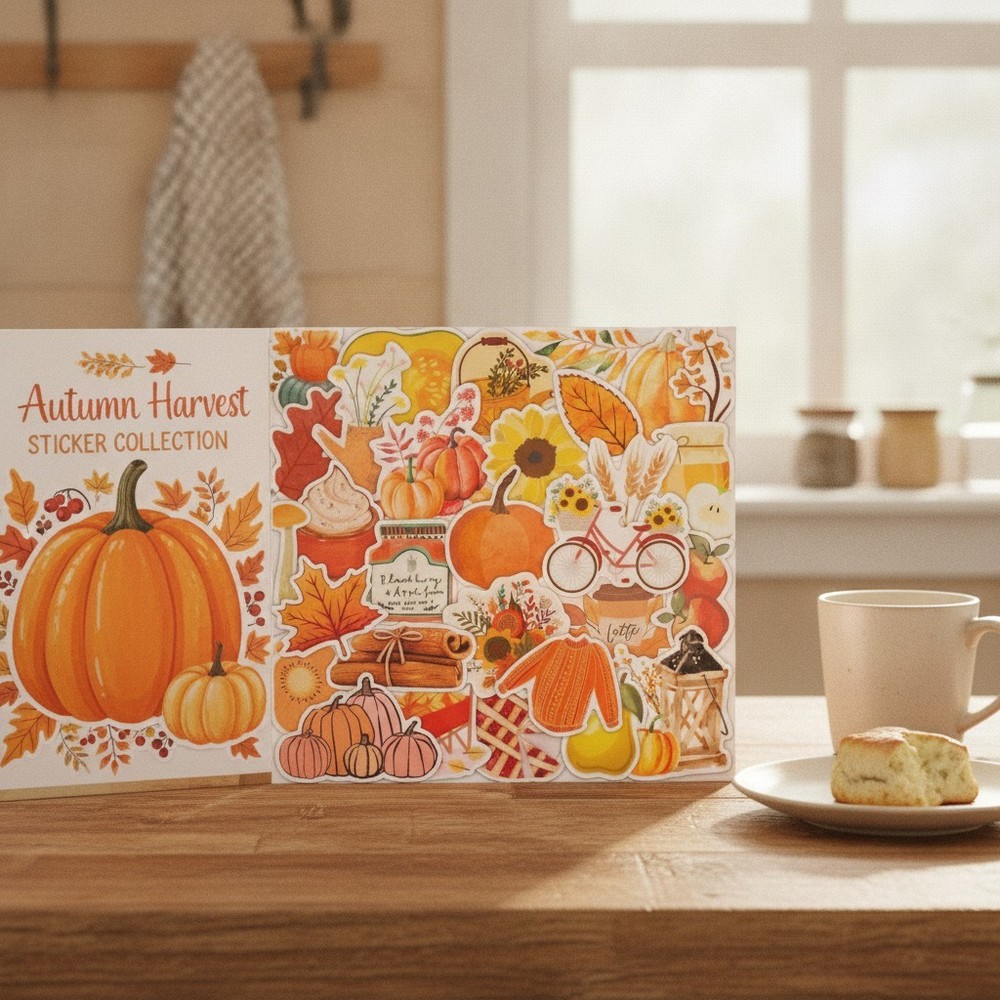 Fall Stickers, Autumn-Themed Stickers with Pumpkins, Leaves, Animals & More –…