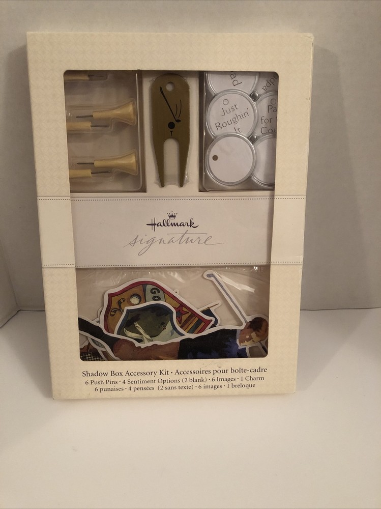 Golf Scrapbook Theme Craft Shadow Box Kit Cards Hallmark Signature NIB