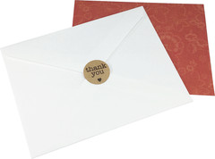 Brown Kraft with Black Thank You Stickers | 1″ Inch Round | 500 Pack