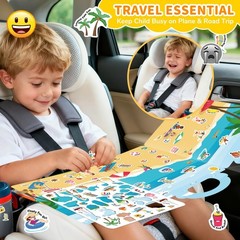 3 Sets Reusable Jelly Sticker Books 3-6 | Kids Travel Weather Insect Beach Toys