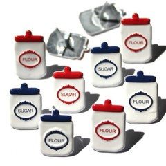 CANISTER SCRAPBOOKING DECORATIVE BRADS EYELET OUTLET 8 PCS