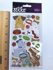 EK Success Sticko Dog Stickers Lot Scrapbook Journal Pet Paw Prints Toys