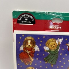 Vintage Set of 9 Sheets Hallmark Adorable Animal Angels Minstrels Stickers NIP