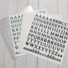 Creative Memories ABC/123 Stickers – Set of 4 in Black/White/Green/Silver
