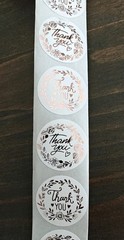 100pcs Thank You Stickers Rose Gold Party Favor Business Envelope Sticker Label