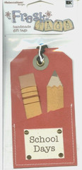 School Days Class Classroom Pencil Year Back Fresh Tags Die-cut Handmade Tag
