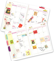 Adhesive Sticker,12 Sheets(240Pcs) Stamp Shape DIY Decorative Paper Paster Ornam