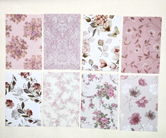 Romantic Pink Floral Background Stickers Valentine’s Day Junk Journal Collage