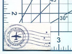 Manila London Comet Flight Postmark Sticker Vintage Airmail Scrapbooking Decal