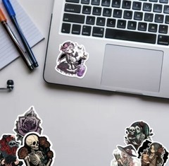 10pcs Gothic Steampunk Doll Stickers-Scrapbooking, Journal, DIY Crafts & Cards