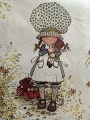 American Greeting Gift Wrap Holly Hobby Wrapping Paper Crafting Paper NOS