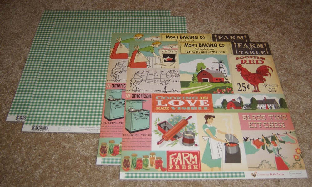 Carta Bella 12×12 Double Sided Scrapbook Papers(4 ~ Country Kitchen Journaling