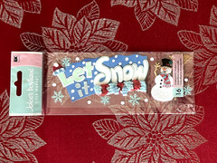RARE VINTAGE LET IT SNOW JOLEE’S CHRISTMAS 3D TITLE STICKER – SNOWMAN TOP HAT