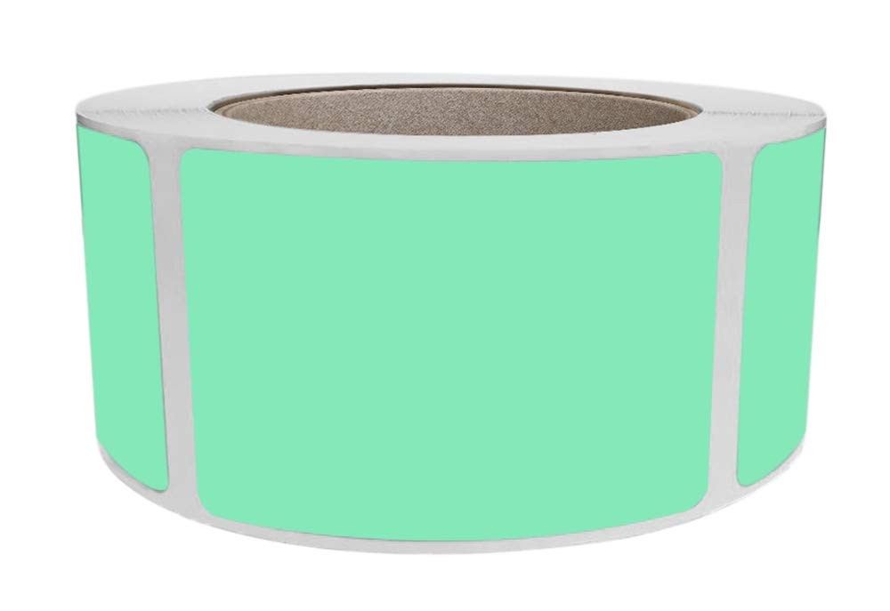 Rectangular Self-Adhesive Labels 3×2 inch (75mm x 50mm) Pastel Green Sticker …