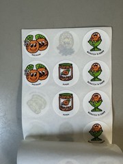 Lot Of 3 CTP 1981 Scratch and Sniff Sticker Sheets RASPBERRY Orange Pineapple