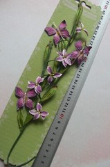 FLUTTER VINE ORCHID – 5 Paper Flowers, 3 Butterfly, 32cm Stem & Leaves PRIMA QA