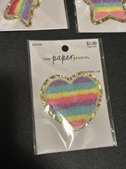 The paper studio Sticker Patches Set Of 3 Shooting Star, Heart And Star Fuzzy