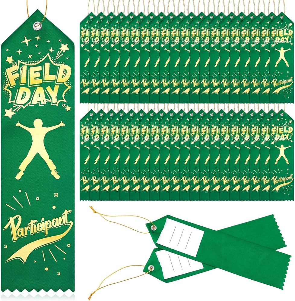100 Pcs Field Day Participant Ribbons Award Ribbon Prize Ribbons Winner