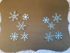 Snowflakes die cut embellishments 5 designs 3 ea 15 pcs Choose Color