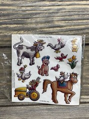 Vtg Country Critters Sticker Sheet 1998 PRG Inc