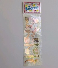 vintage Metallic Iridescent Frogs Lizards Gecko Tree Frog sticker sheet