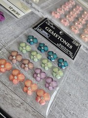 Sticker Lot Flowers Scrapbooking 3D Stickers Floral Gemstone Spring Jolee’s #119