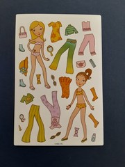 AGC paper dolls dress up sticker sheet