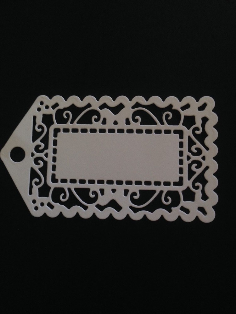 TAGS die cut embellishments 6 Pcs Choose color 2-1/4″ H x 4″
