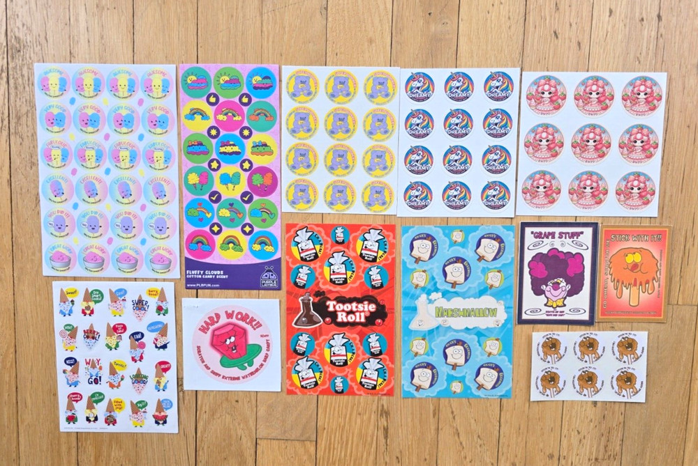 COLORFUL CANDY 138 SNIFF Stickers TOOTSIE ROLLS Strawberry Bubblegum GUMMY BEARS