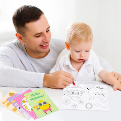 24Pcs Fruit Coloring Books with Watermelon Pineapple Lemon Banana Orange Coconut