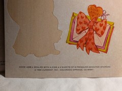 1980 Vintage Stickers Valentines Day Hearts Cupid Current Inc. Colorado Springs