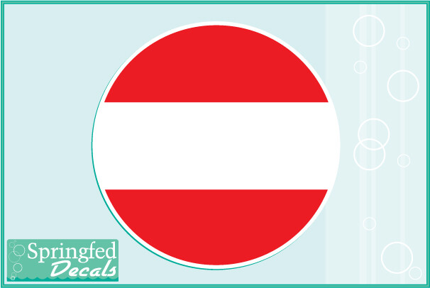 AUSTRIA Flag ROUND Vinyl Decal Car Truck Sticker Austrian Flag Sticker