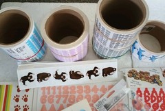 Large Scrapbook Stickers Lot 8 Rolls and A Bunch Of Sheets Of Stickers