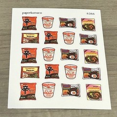 NEW PaperKumaCo Ramen 🍜 Sticker Sheet Paper Kuma Co PKC Stickers