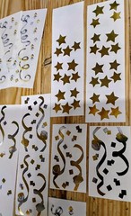Mrs. Grossman’s VTG Stickers Silver & Gold Party Swirls Stars Creative Memories