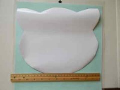 Cat Shape Mat White Dry Erase Decal Black Vinyl Chalk Fridge Wall Sticker