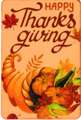 Junk Journal Art Cards, Happy Thanksgiving, 12 pcs, 4″ x 6″