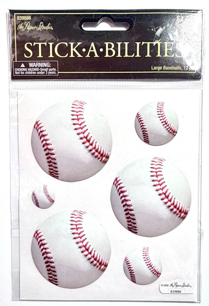 Baseball Stickers Scrapbooking Journal Card Paper Studio
