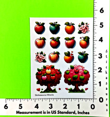 Apple Trees Apples Apple Blossoms Sticker Sheet