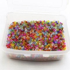4000 pcs Transparent Small Glass Beads 2mm (10/0) + Storage Box Jewelry making