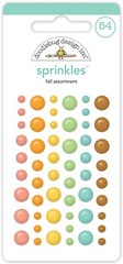 Doodlebug Sprinkles Fall Assortment Dots Brown Orange Yellow Blue Green