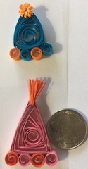 PARTY HATS Quillettes Quilling Stickers(2pc)Jolee’s•Birthday•Clown •Handmade•
