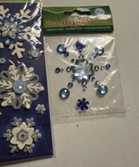 Lot Martha Stewart Christmas Winter Snowflakes Bling 3D scrapbooking stickers