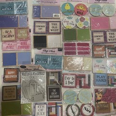 Retired Scrapbooking Supplies Lot- Deluxe Designs – Chip Board Chip Chat, Bases