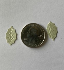 LIGHT GREEN HOLLY LEAF Die-cut Embellishment(20pc)Jolees •Garden•Berry•Christmas
