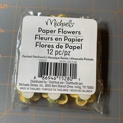 Michael’s- Paper Flowers Yellow Scrapbook Card Making Embellishments