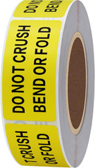 1X2 Inch DO NOT Crush Bend or FOLD Warning Shipping Stickers Self Adhesive Label