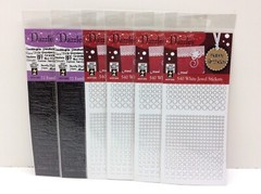 6 – Hot Off The Press Dazzles White Jewel & Family and Friends Sheets of Sticker